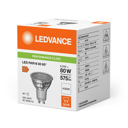 LED-Reflektor-Glühbirne GU10 PAR16 6.9W = 80W 575lm 4000K Neutral 60° Ledvance