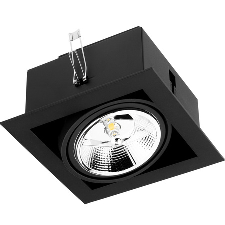 Einbaustrahler GU10, ES111 Einbauspot HALOGEN Quadrat beweglich Schwarz CANIS LUMILED