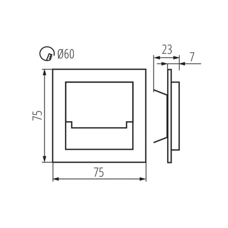 Dekorative LED-Treppenleuchte SABIK MINI 0.8W 13lm 3000K Warm Kanlux