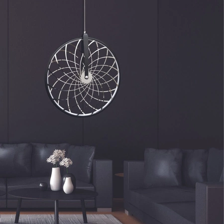 Deckenhängeleuchte LED BICYKL 16W 3000K Schwarz + Chrom