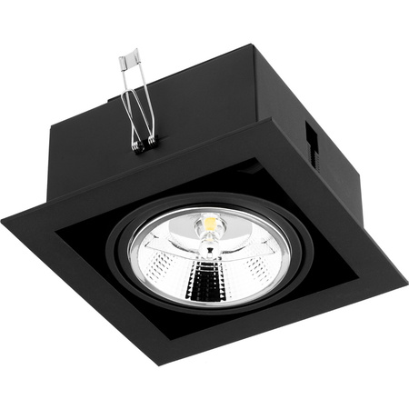 Einbaustrahler GU10, ES111 Einbauspot HALOGEN Quadrat beweglich Schwarz CANIS LUMILED