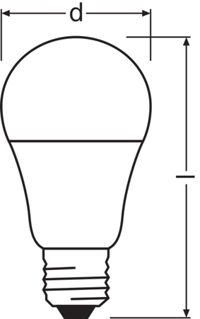 2x LED Lampe E27 A60 8,5W = 60W 806lm 6500K Kalt 200° OSRAM VALUE
