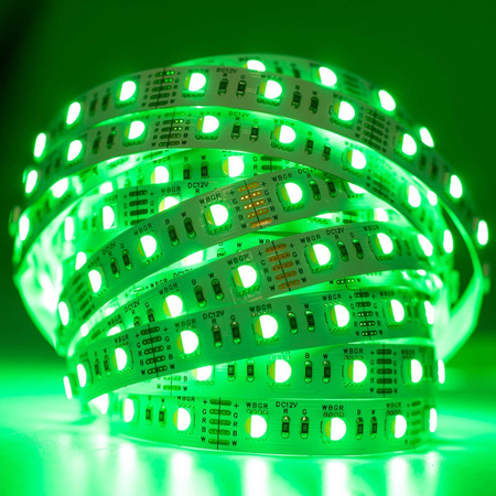 LED-Strip, LED-Streifen 12V 72W 300LED 5050 12mm 5m RGB + kalt LUMILED