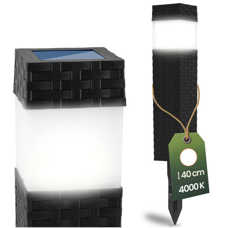 Solar-LED-Lampe, Solar Gartenleuchten mit Dämmerungssensor IP44 4000K PASCAL LUMILED