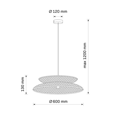 Hängelampe E27 Beige BAMBUS NATURAL Sanico Goldlux
