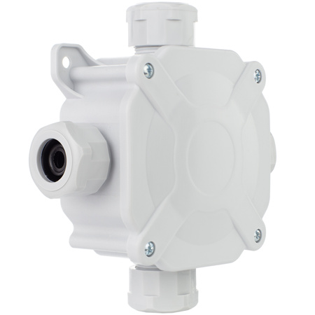 Aufputzmontierter hermetischer Installationskasten PG16 75x75x33mm Splitter mit Drosseln Grau PAWBOL