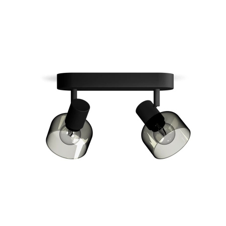 Reflektor-Deckenleuchte 2x E14 Black Sleet Philips