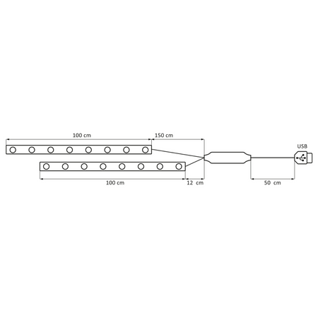 LED-Streifen RGBw 8W 120° Schwarz Dimmbar Sanico Goldlux
