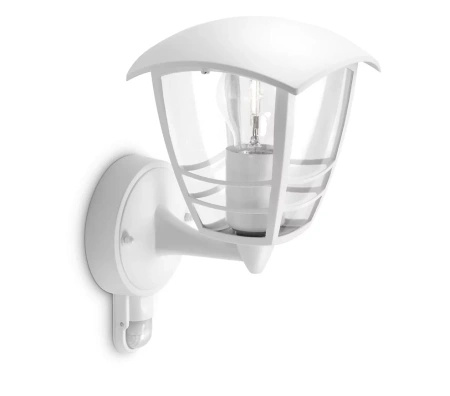 Gartenleuchte LED Wandleuchte CREEK myGarden E27 IP44 Laterne für Up mit Bewegungsmelder Weiß PHILIPS