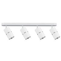 Wand- & Deckenstrahler 4x GU10 Weiß Silber BAMBOO Sanico Goldlux