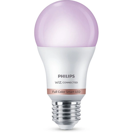 LED-Lampe E27 A60 8.5W = 60W 2200-6500K TW + RGB SMART WiFi Philips WiZ