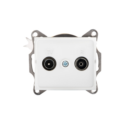 TV-Antennensteckdose Quadratisch Weiß LOGI Kanlux