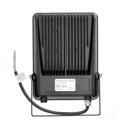 LED-Außenstrahler Garten 50W 6500lm 4000K Neutral 120° IP65 IK06 Schwarz Seul Kobi