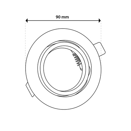 Einbaustrahler GU10, MR16 Einbauspot HALOGEN Runde beweglich Weiß Blech AURELI LUMILED