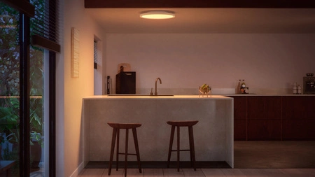 Plafond LED Deckenanbauleuchte 40W 2850lm IP20 Weiß und Farbe Ambiance RGB + TW Weiß 39,5cm Smart SMART Zigbee Bluetooth Surimu Philips HUE