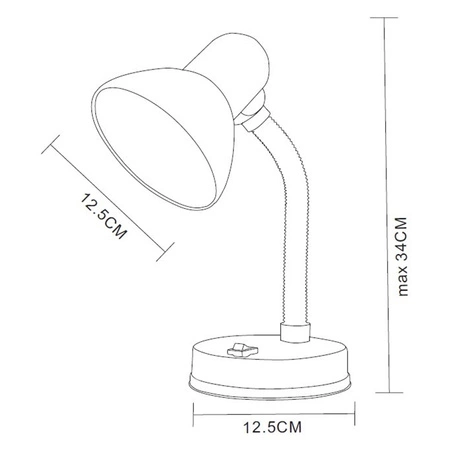 Verstellbare Nachttisch-Schreibtischlampe für Schule E27 Blau