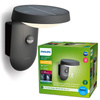 Solar-Gartenlampe LED-Wandleuchte TYLA IR 1,2W 4000K IP44 mit Bewegungs- und Dämmerungssensor Anthrazit PHILIPS