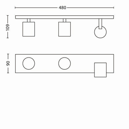LED RUNNER Deckenleuchte 3x GU10 Reflektor bewegliche Leuchte Aluminium PHILIPS