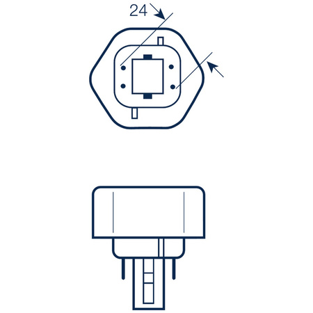 Kompaktleuchtstofflampen GX24Q-3 26W 1800LM 3000K Warm OSRAM Dulux T/E 4PIN