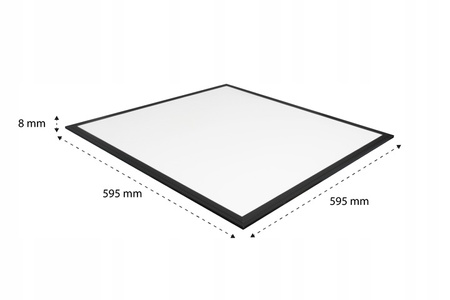 LED-Panel-Deckenleuchte 40W 3200lm 4000K Neutral abgependelt Quadrat Schwarz Lumio Masterled