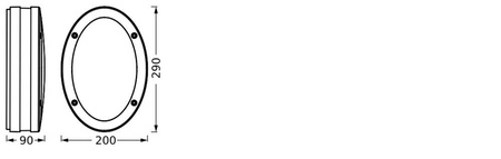 LED E27 IP65 IK06 Grau Endura Ledvance Gartenleuchte für draußen