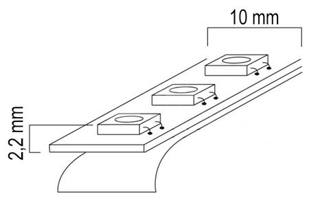 LED-Strip, LED-Streifen 12V 120W 1500LED 2835 8mm 25m kalt LUMILED