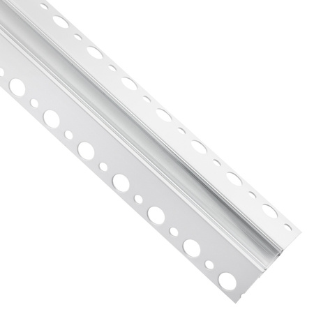 Eckprofil Aluminium LED-Profil typ Z für Gipskartonplatten mit Klarglasabdeckung, 2m LUMILED