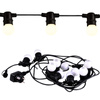 Garten Girlande Außenlichterkette PARTY 6,2m 10xE27 LED 6W 3000K GOLDLUX (Polux)