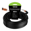 Antennen Koaxialkabel Kupfer Gel CU Terrestrisch 4K Full HD Schwarz 30M VAYOX