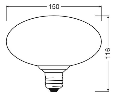 LED-Lampe E27 Frost 3.5W 300lm 2700K Warm Dekorativ Flach Orange Osram