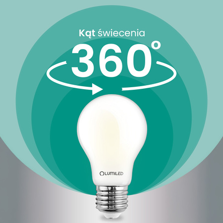 6x LED-Lampe E27 A60 4,9W 1055lm = 75W 2700K warmweiß 360° Filament Energieklasse A LUMILED