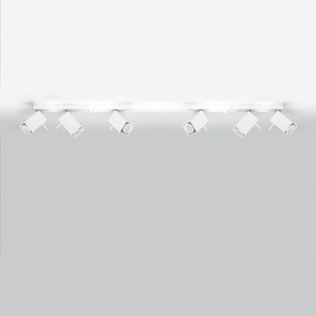 MERIDA Deckenleuchte 6xGU10 Reflektor Halogen Leuchte Moving 118cm Weiß SOLLUX