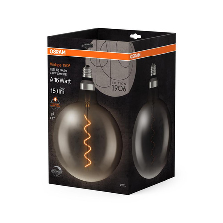 Dekorative Leuchtmittel E27 G200 4,8W = 16W 150lm 1800K Warm 320° Filament dimmbar OSRAM Vintage 1906