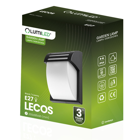 Wandleuchte Außen E27, Garten-Wandleuchte 25cm LECOS LUMILED