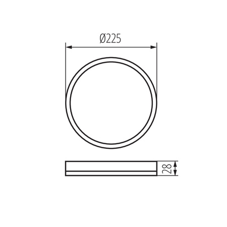 Plafond LED AZPO Deckenleuchte 11.8W IP54 Schwarz KANLUX