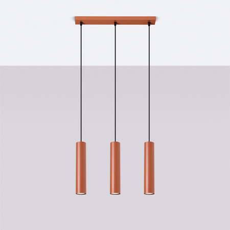 Decke Hängelampe Tuba Spot 3x GU10 Ocker Rot Lagos Ozean Grün SL.1491 Sollux