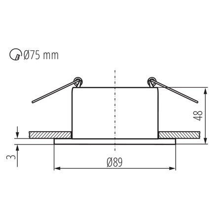 GLOZO DSO GU10/GU5.3 Circular Schwarz/Weiß KANLUX Deckeneinbauleuchte