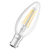 LED-Lampe B35 Kerze B15d 4W = 40W 470lm 2700K Warm 300° Retrofit Glühfaden CLASSIC Osram