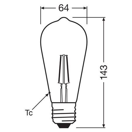 LED-Glühbirne ST64 Edison E27 5.8W = 60W 806lm 4000K Neutral CRI90 300° Glühfaden Dimmbar SUPERSTAR PLUS CLASSIC Osram