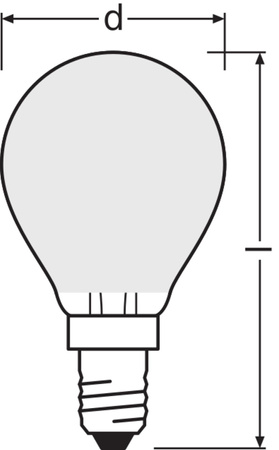 LED Lampen P45 E14 3.4W = 40W 470lm 4000K Neutralweiß FILAMENT DIMMABLE LEDVANCE