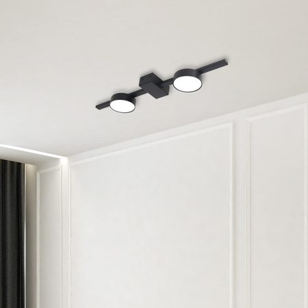 Deckenanbau-Spotleuchte 2x GX53 Schwarz JOY Sanico Goldlux