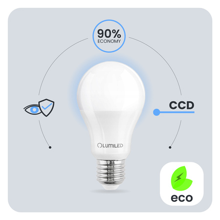 LED Lampen E27, Glühbirne A60 5W = 40W 470lm 260° 6500K kalt LUMILED