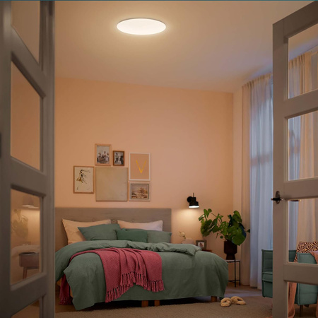 LED Plafond Aufputz MOIRE 36W 2700K 49cm Weiß Rund PHILIPS