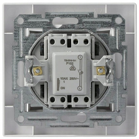 Einpoliger Schalter mit Hintergrundbeleuchtung und Rahmen. SCHNEIDER ASFORA Unterputz