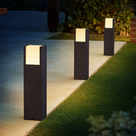 LED-Gartenleuchte für den Außenbereich ARBOR GardenLink 6W 2700K IP44 Mast 40cm Anthrazit PHILIPS