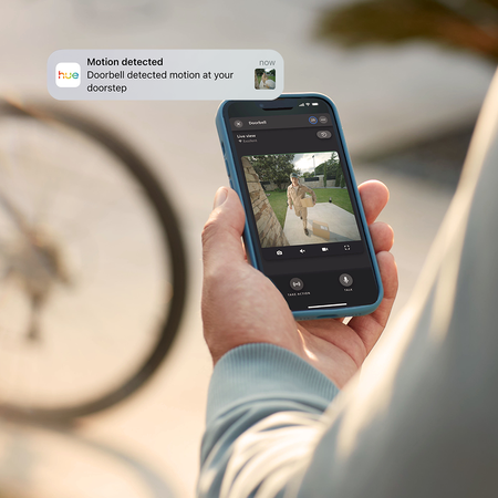 Smart Video Türklingel mit 2K QHD 1440p CMOS Kamera Schwarz SMART Zigbee WiFi Türklingel Sicher Philips HUE