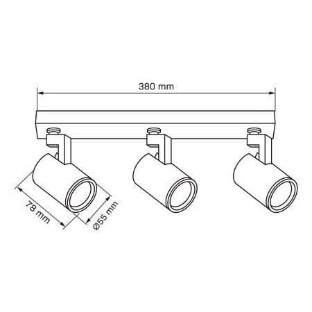 Wand- und Deckenstrahler Leuchte 3x GU10 Weiß LYNX Sanico Goldlux