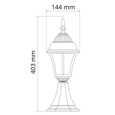 Gartenlampe LED Außenständer 6W 350lm 3000K Warm 120° Maroon IP43 Paris Sanico Goldlux