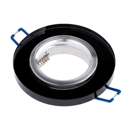 Glas-Einbaustrahler GU10, MR16 Einbauspot HALOGEN Runde Fest Schwarz ARIEL LUMILED