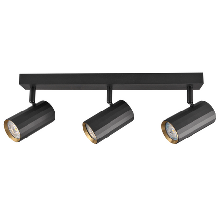 Wand- und Deckenstrahlerleuchte 3x GU10 Schwarzgold NICEA Sanico Goldlux